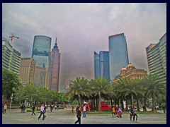 Streetscape of Zhujiang New Town and the rest of Tianhe district's West part.